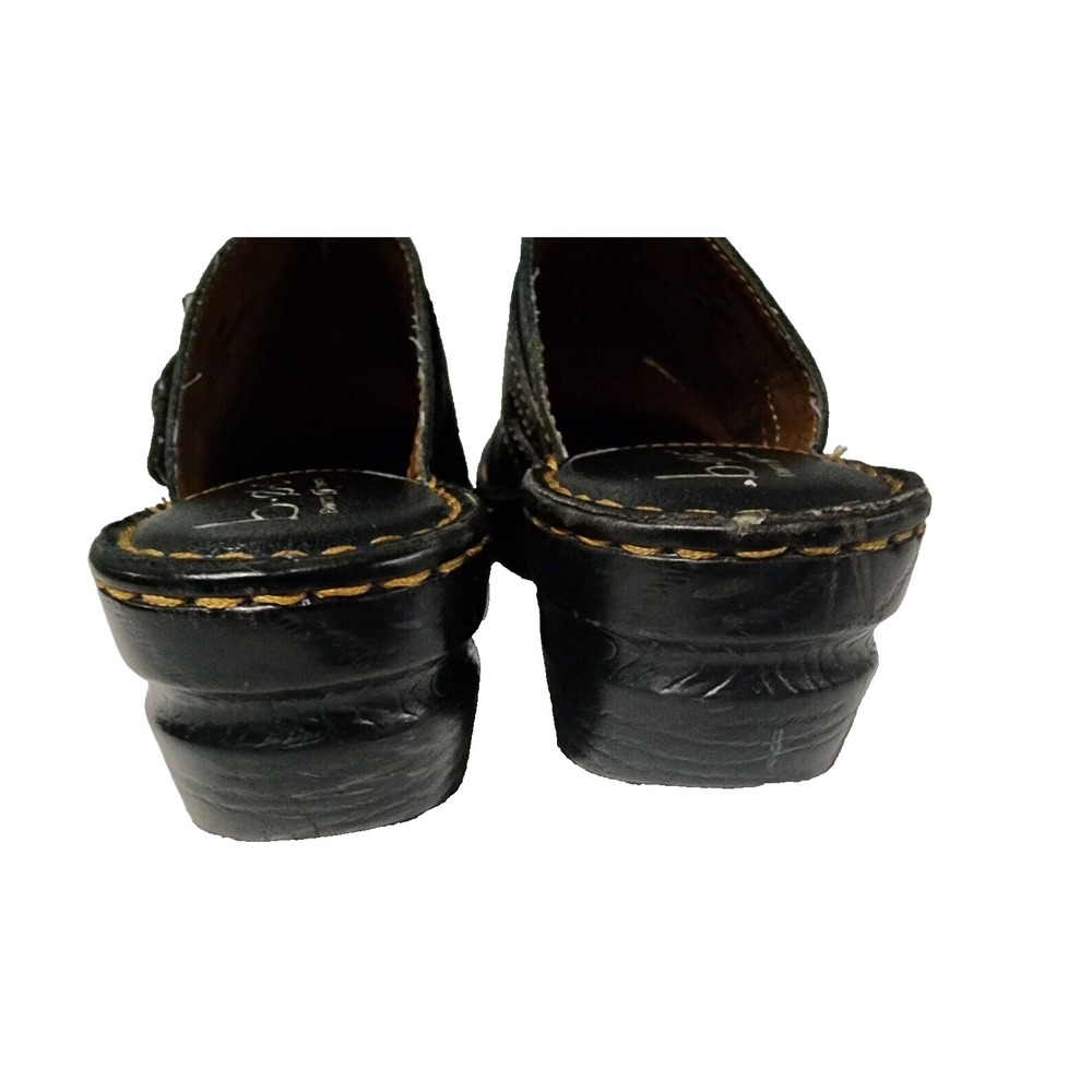 BOC Born Concepts 8 /39 Brown Leather Slip On Mule Clog Double Buckle - Picture 8 of 16